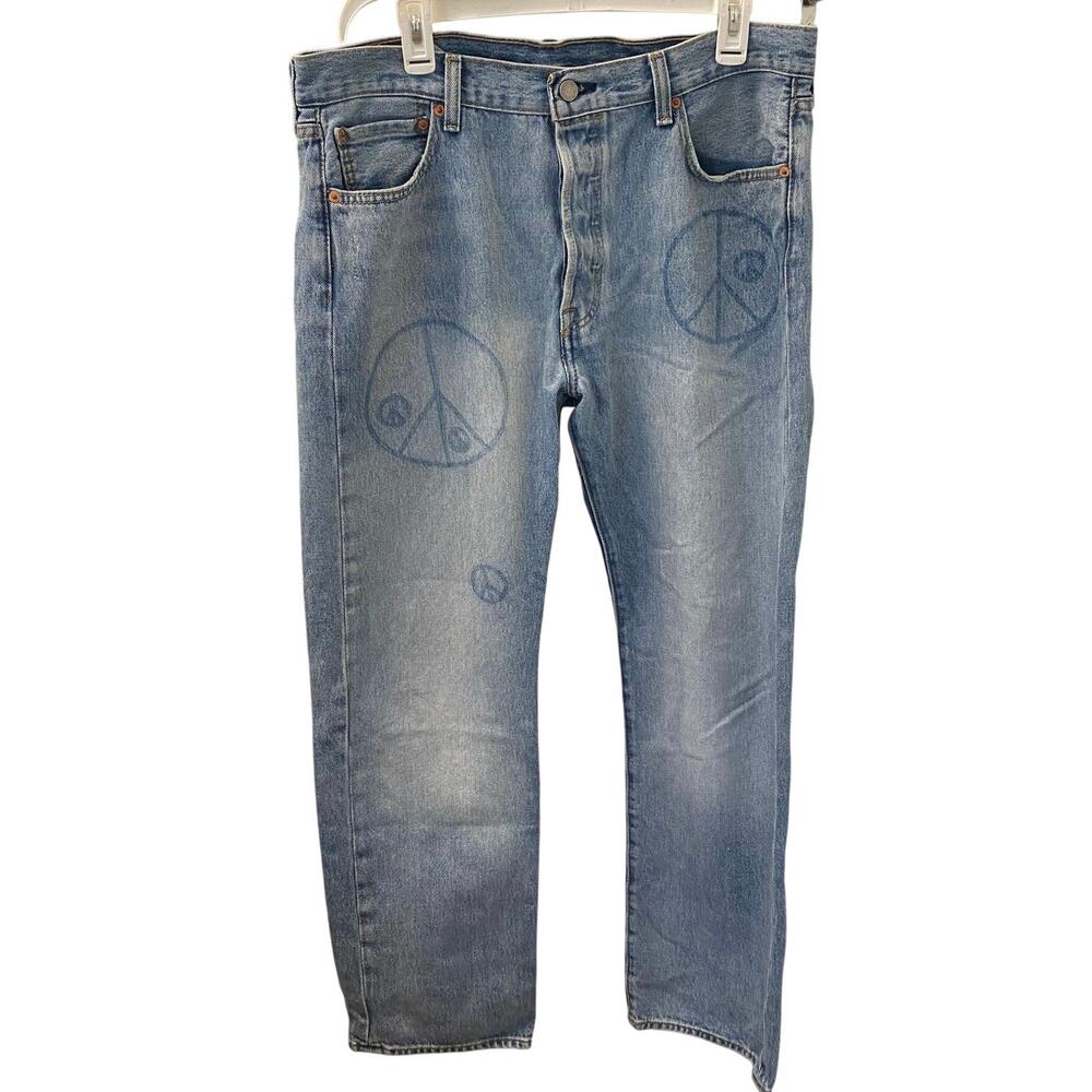Levi’s Levi Strauss 501 150th Anniversary Light Blue Denim Jeans 36 x 32